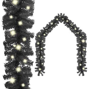 vidaXL Guirlande de No&euml;l avec lumi&egrave;res LED 10 m Noir