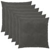 vidaXL Housse de coussin 6 pcs HEERLEN Gris fonc&eacute; 55 x 55 cm Velours