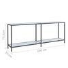 vidaXL Table console Blanc 200x35x75,5 cm Verre trempé