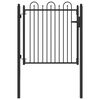 vidaXL Porte de Cl&ocirc;ture DRONTEN 100 x 100 cm m&eacute;tal Noir Verrouillable