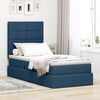 vidaXL Lit avec rangement et matelas Bleu 100 x 200 cm Polyester