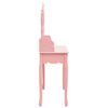 vidaXL Ensemble de coiffeuse avec tabouret Rose 75x69x140 cm Paulownia