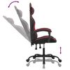 vidaXL Chaise de jeu pivotante Noir et rouge bordeaux Similicuir