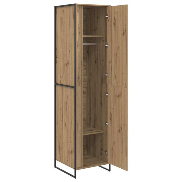 vidaXL Garde-robe avec stockage 2 pcs Ch&ecirc;ne artisan 50 x 50 x 200 cm