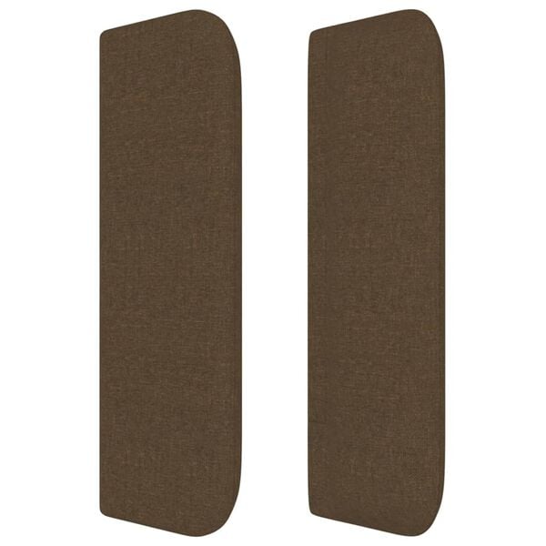vidaXL T&ecirc;te de lit avec oreilles Marron Fonc&eacute; 83x16x78/88 cm Tissu