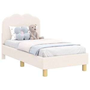 vidaXL Cadre de lit pour tout-petit avec t&ecirc;te de lit Cr&egrave;me 70 x 140 cm