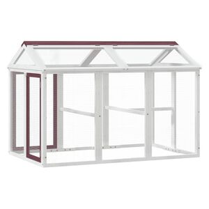 vidaXL Enclos animaux moka 141x94x104 cm bois massif de pin