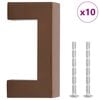 vidaXL Poign&eacute;es d'armoire 10 pcs bronze 64 mm acier inoxydable