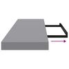 vidaXL &Eacute;tag&egrave;re murale flottante gris 90x23,5x3,8 cm MDF