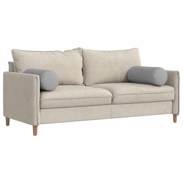 vidaXL Coussins d'accent 2 pcs Gris nuage &Oslash; 25 x 70 cm tissu