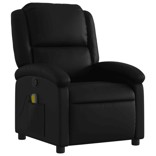 vidaXL Fauteuil de massage inclinable noir similicuir