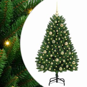 vidaXL Sapin de No&euml;l artificiel 120 cm 150 LED Blanc chaud Vert