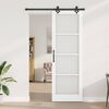 vidaXL Porte coulissante Blanc 78 x 232 cm Bois de pin massif et verre