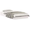 vidaXL Cadre de lit surélevé Blanc 75 x 190 cm Bois massif en pin