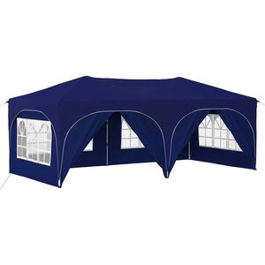 vidaXL Tente de f&ecirc;te pop-up 575 x 288 x 245 cm Bleu Tissu Oxford