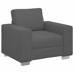 vidaXL Fauteuil gris fonc&eacute; 100x77x82 cm tissu velours c&ocirc;tel&eacute;