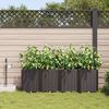 vidaXL Cache-pot de jardin 4 pcs Marron Plastique