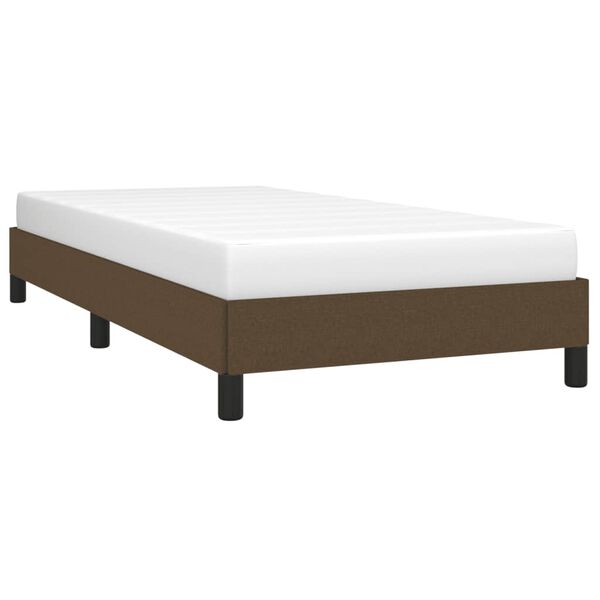 vidaXL Cadre de lit sans matelas marron fonc&eacute; 100x200 cm tissu
