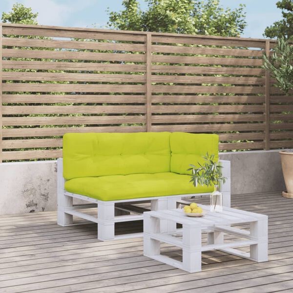 vidaXL Coussins de palette lot de 3 vert vif tissu