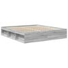 vidaXL Cadre de lit sans matelas sonoma gris 200x200 cm