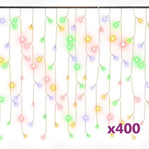 vidaXL Rideau lumineux &agrave; gla&ccedil;ons LED 10m 400LED Multicolore 8fonctions