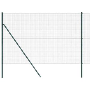 vidaXL Cl&ocirc;ture en fils soud&eacute;s pour fixation au sol 25 x 1,5 m Vert