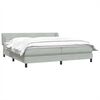 vidaXL Sommier &agrave; lattes de lit et matelas gris clair 180x210cm velours
