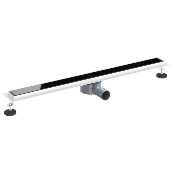 vidaXL Drain de douche avec couvercle en verre et siphon &agrave; 360&deg; 90 cm