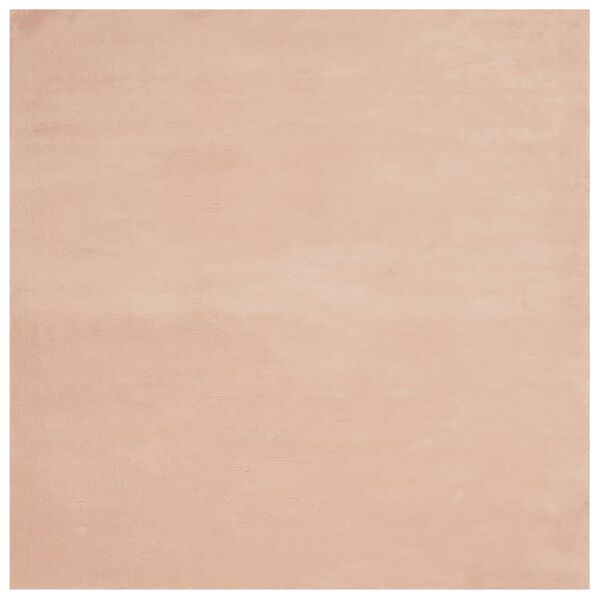 vidaXL Tapis HUARTE &agrave; poils courts doux lavable rouge clair 200x200 cm