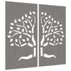 vidaXL D&eacute;corations murales jardin 2 pcs 105x55 cm design d'arbre
