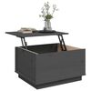 vidaXL Table basse Gris 60x50x35 cm Bois massif de pin