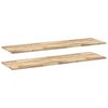 vidaXL &Eacute;tag&egrave;res flottantes 2 pcs 140x40x2 cm acacia massif non trait&eacute;