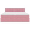 vidaXL Lit de Rangement avec matelas avec stockage Rose 100 x 200 cm