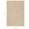 vidaXL Tapis shaggy antidérapant Crème 160x230 cm