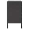 vidaXL Tables de chevet 2 pcs noir 36x39x68 cm acier