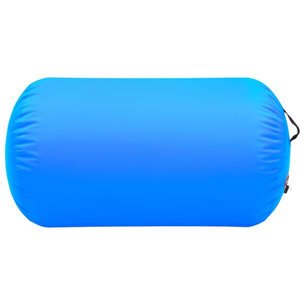 vidaXL Rouleau gonflable de gymnastique avec pompe 100x60 cm PVC Bleu