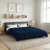 vidaXL Duvet complet toute l'ann&eacute;e Bleu fonc&eacute; 220 x 240 cm Microfibre