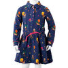 Robe enfants manches longues et cordon bleu marine 128