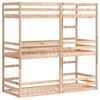 vidaXL Lit superposé triple sans matelas 90x190 cm bois de pin massif