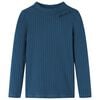 vidaXL T-shirt enfants &agrave; manches longues tricot c&ocirc;tel&eacute; bleu marine 140
