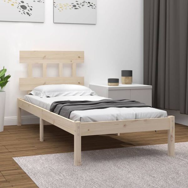 vidaXL Cadre de lit sans matelas 90x190 cm bois massif