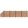 vidaXL Panneau de cl&ocirc;ture 5 pcs WPC et Aluminium Marron