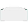 vidaXL Meuble TV/pour moniteur 120x30x13 cm verre transparent