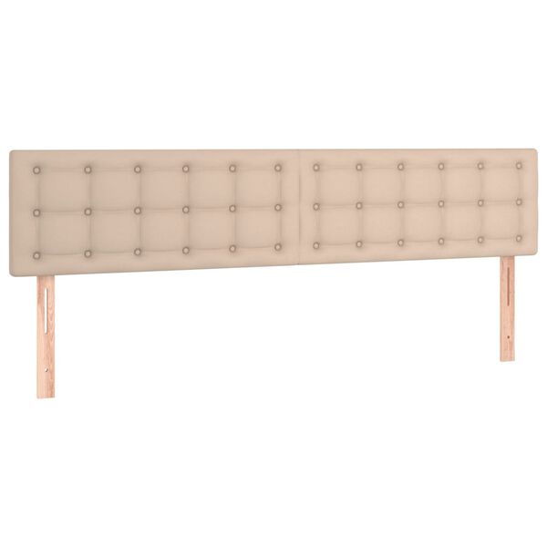 vidaXL T&ecirc;tes de lit Cappuccino 160x5x78/88 cm Similicuir