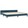 vidaXL Cadre de lit sans matelas bleu fonc&eacute; 200x200 cm velours