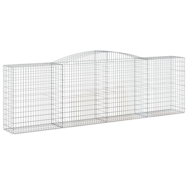vidaXL Paniers &agrave; gabions arqu&eacute;s 15 pcs 400x50x120/140 cm Fer galvanis&eacute;