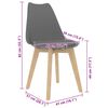 vidaXL Chaises à manger lot de 4 Gris Plastique