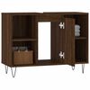 vidaXL Armoire salle de bain ch&ecirc;ne marron 80x33x60cm bois d'ing&eacute;nierie
