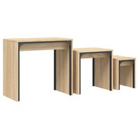 vidaXL Tables basses gigognes 3 pcs chêne sonoma bois d'ingénierie