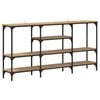vidaXL Table console avec &eacute;tag&egrave;re ch&ecirc;ne artisanal 160 x 29 x 80 cm